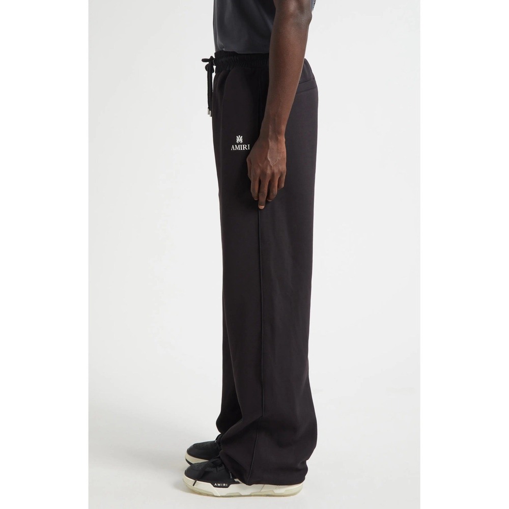 Amiri Lounge Track Pants Black MA Logo Wide Leg Sweatpants AMPATP1022 XL